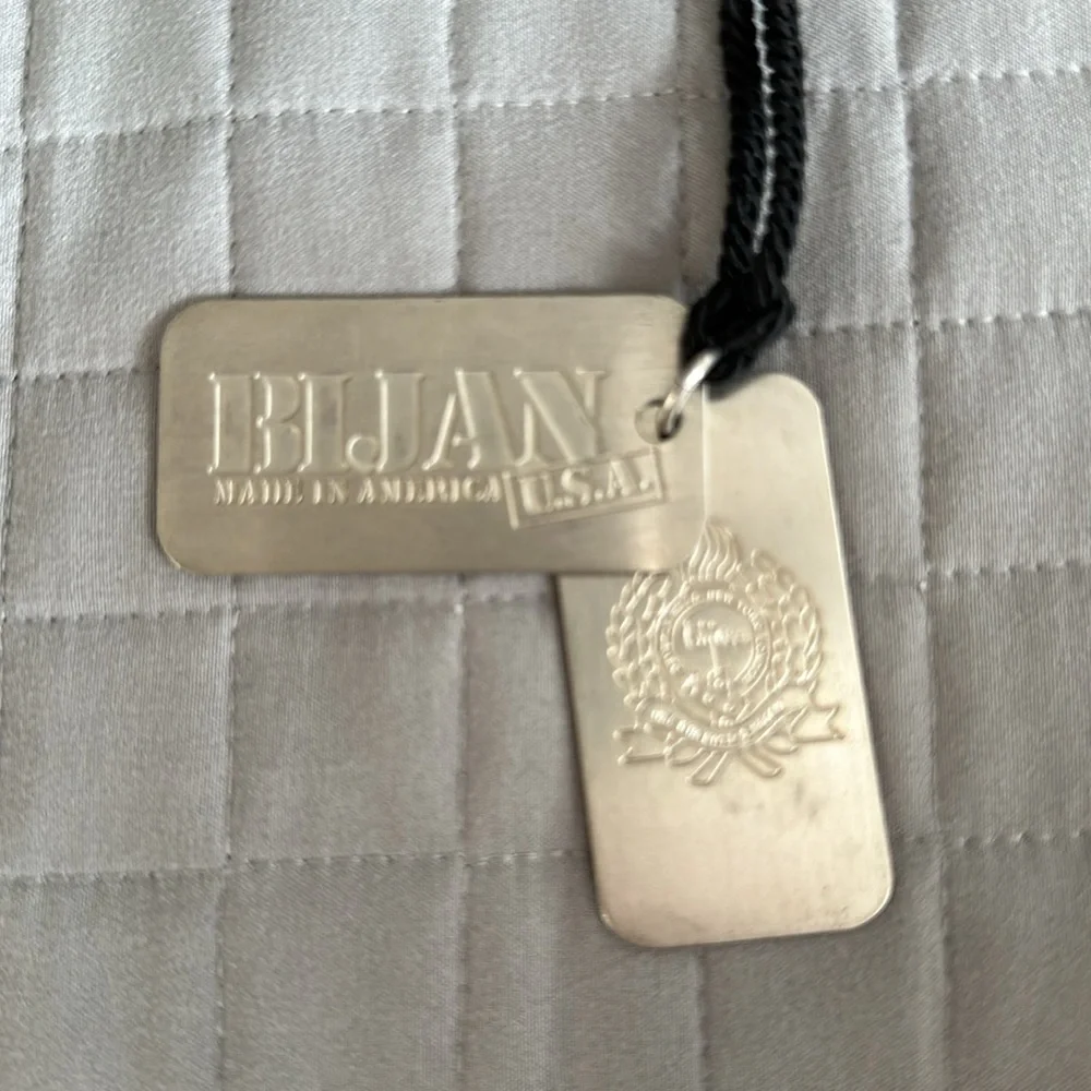 Men’s Bijan  Designer For Men Logo Stainless Steel Engraved Dog Tags - Picture 2 of 4